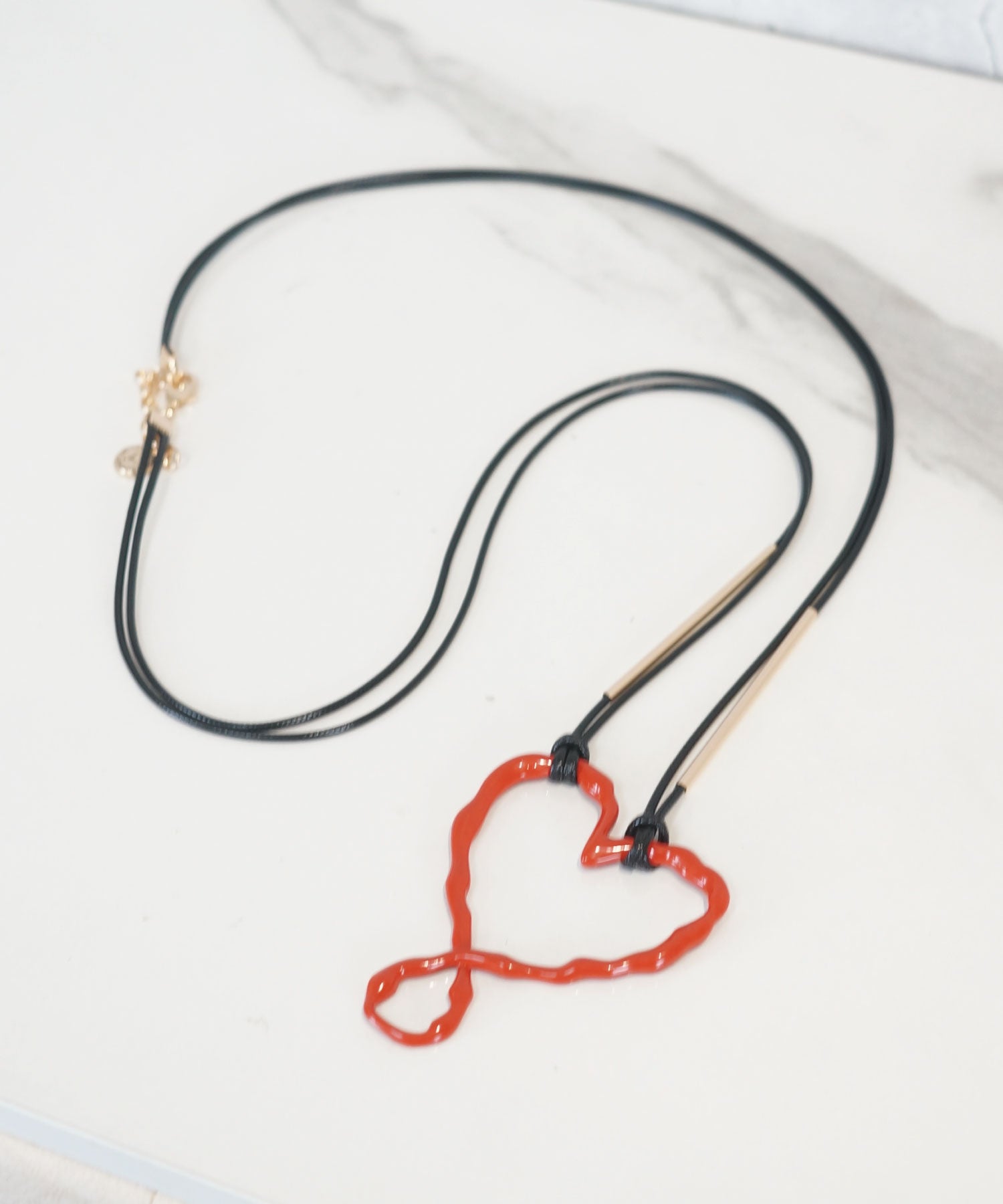 【LOLA CASADEMUNT】Collar cordon fino largo corazon